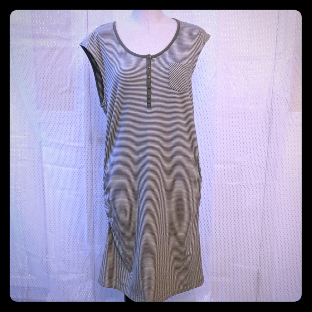Eddie Bauer off the shoulder sleeve Olive Dress XL